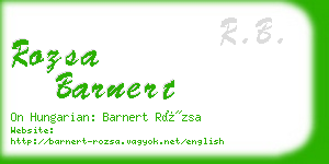 rozsa barnert business card